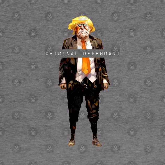 Trump: Criminal Defendant No. 2 (No Fill - Light Background) by Puff Sumo